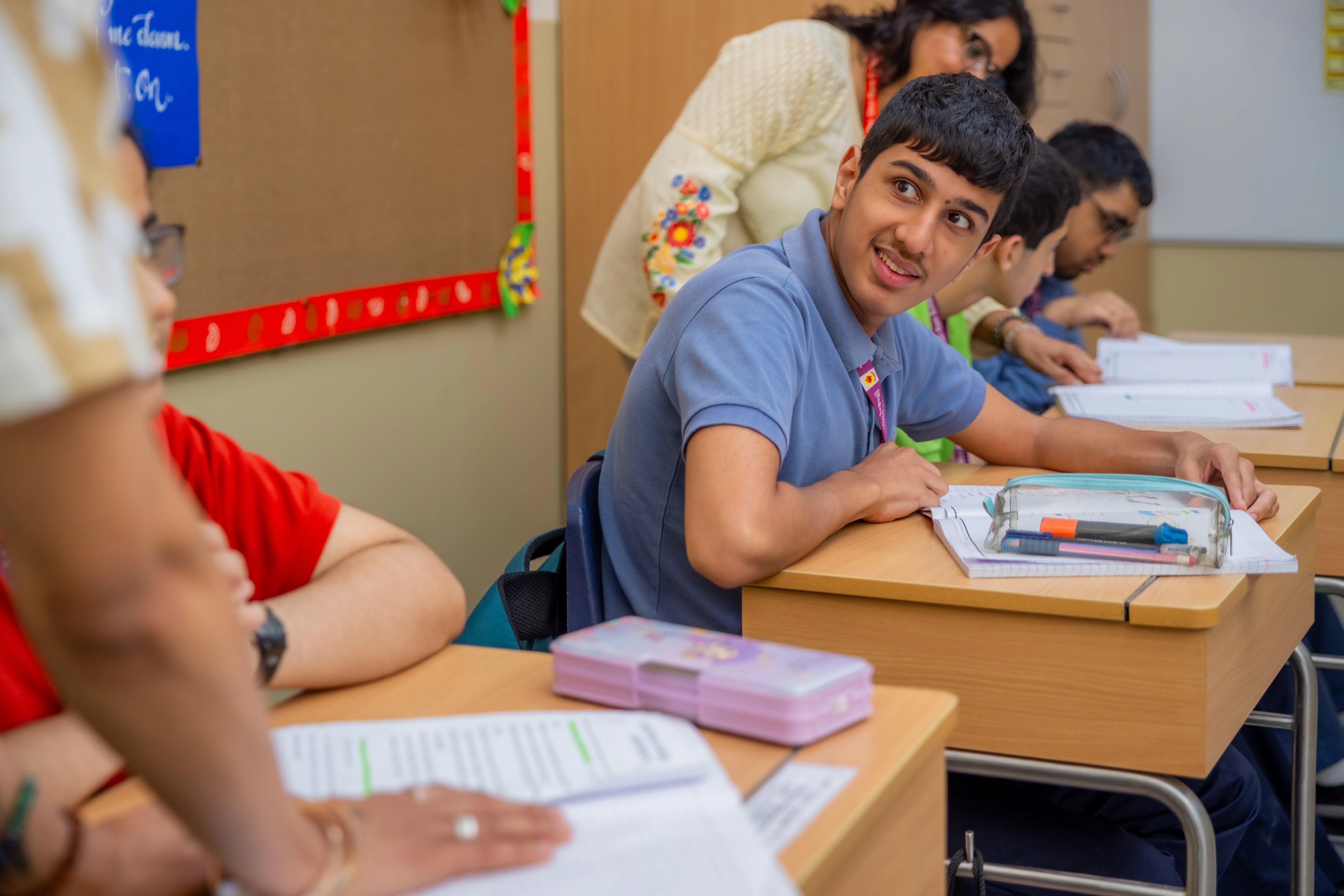 A student working through ISC coursework at The Shri Ram School