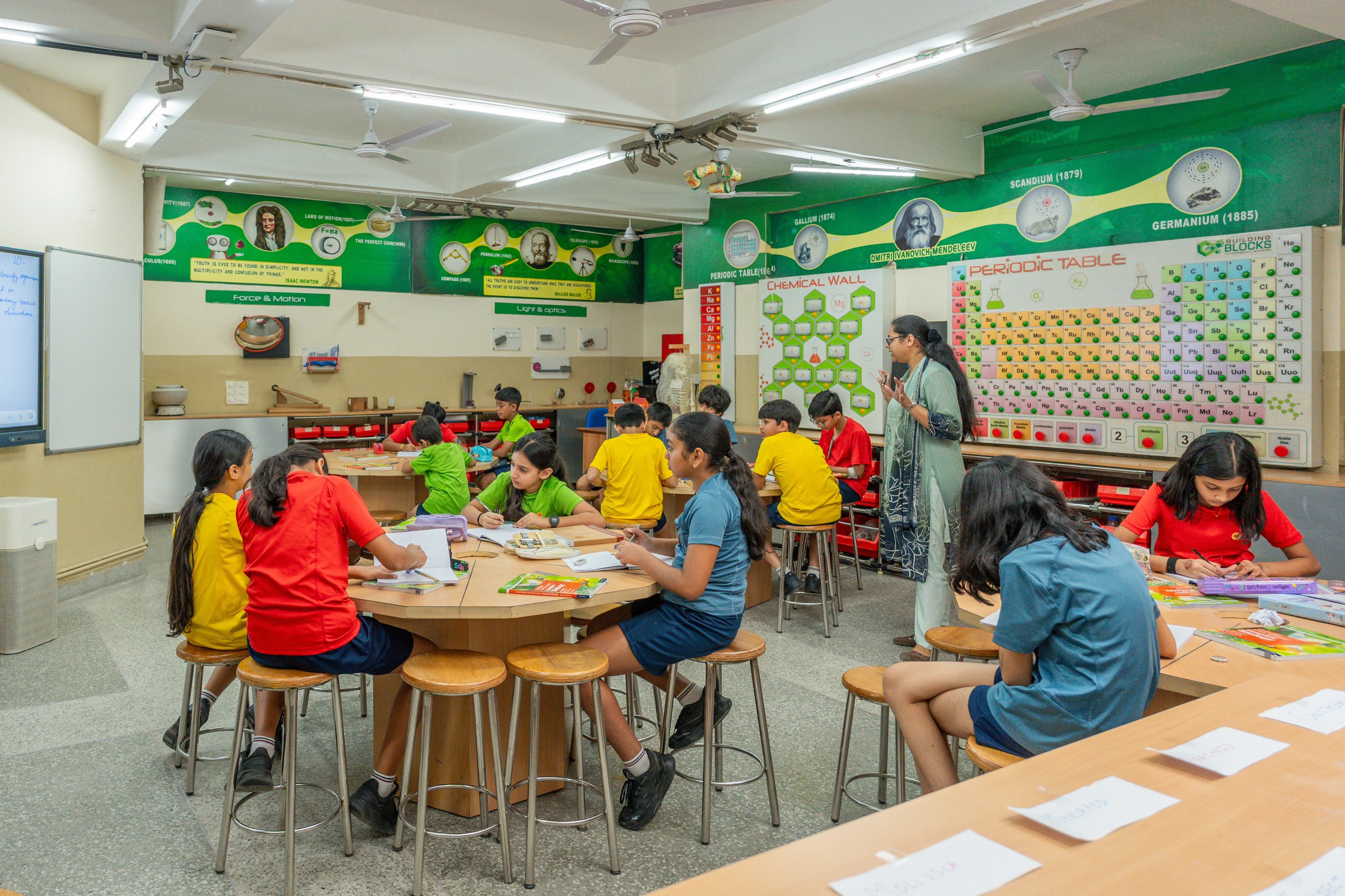Students in a classroom at The Shri Ram School