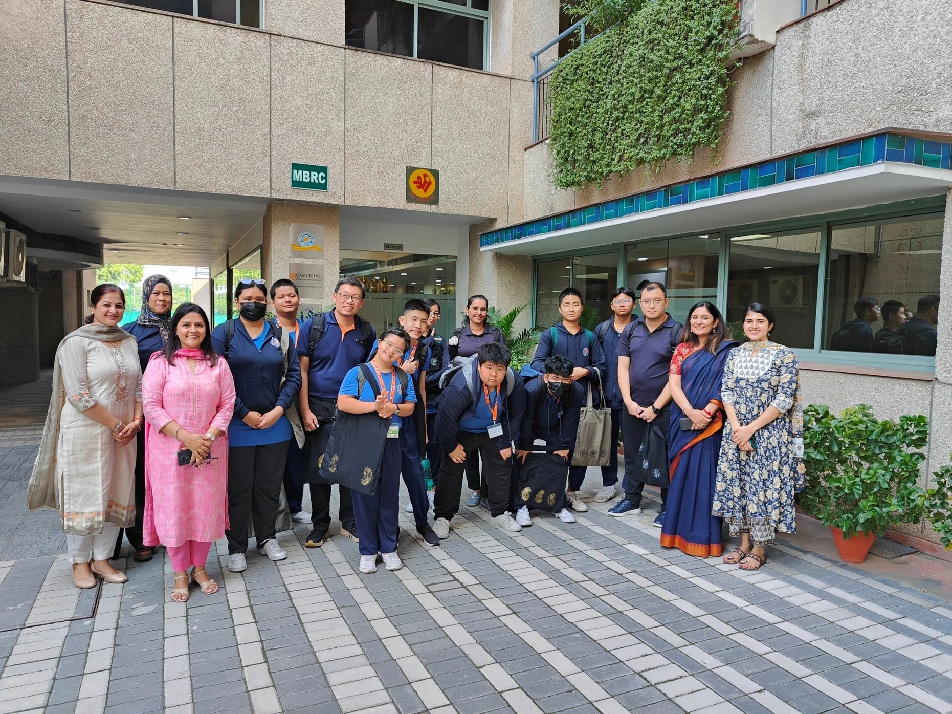 TSRS students with peers during the annual Singapore exchange programme