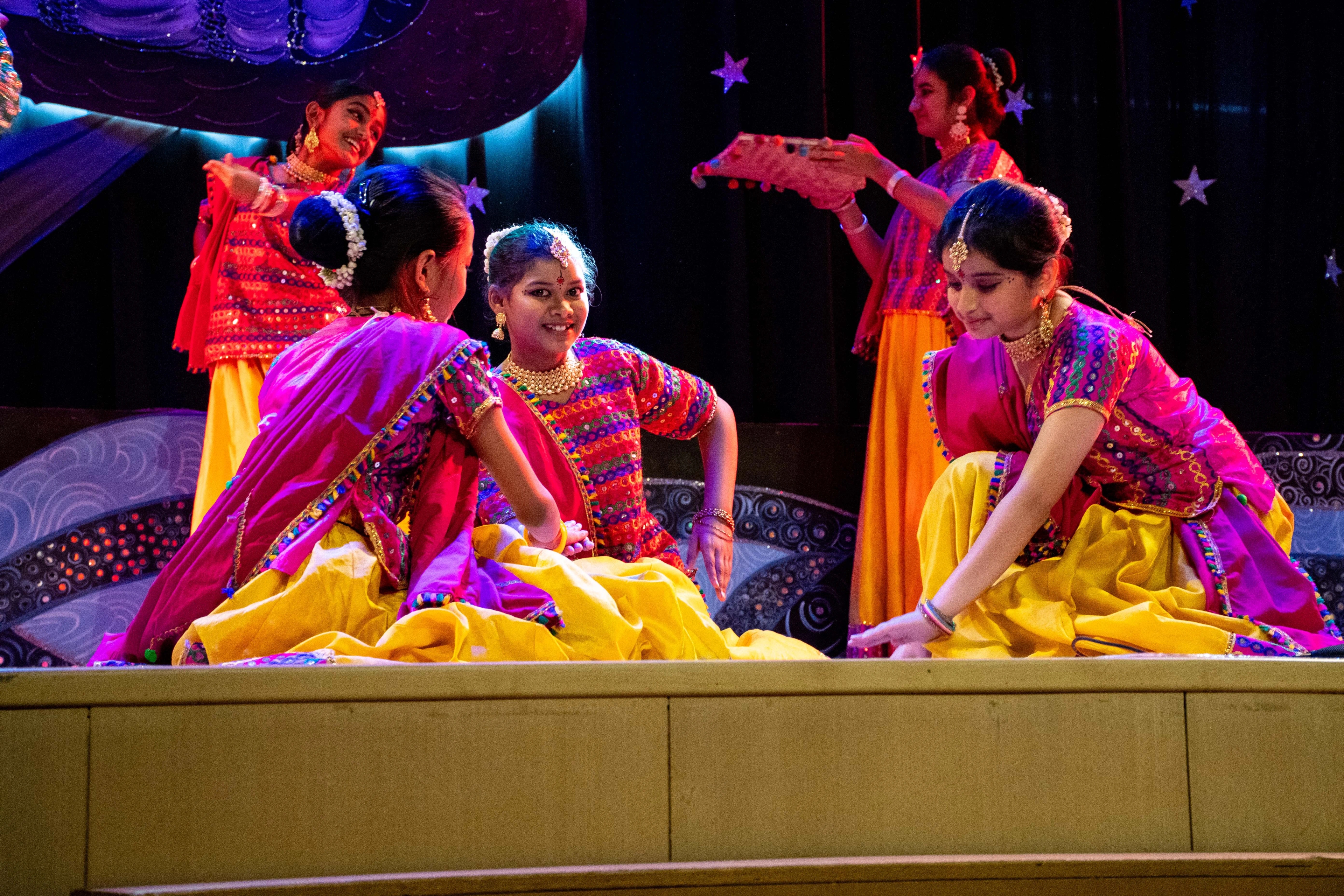 A student performing Indian dance at The Shri Ram School