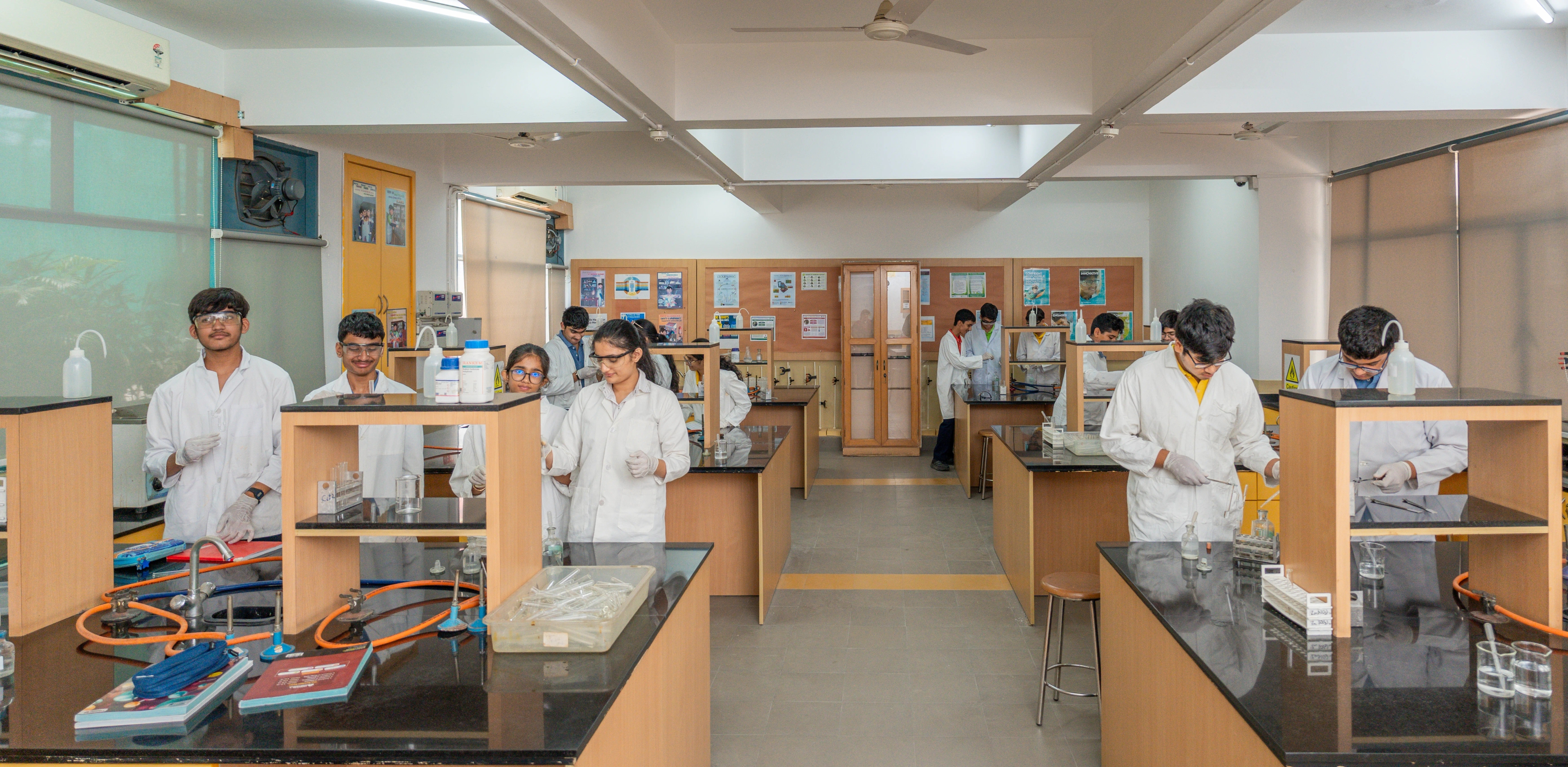 Secondary School students working on an investigative project at The Shri Ram School