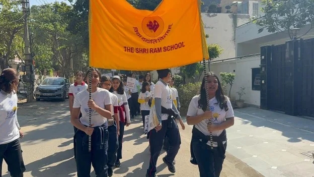 Students gathered at a school community event at The Shri Ram School