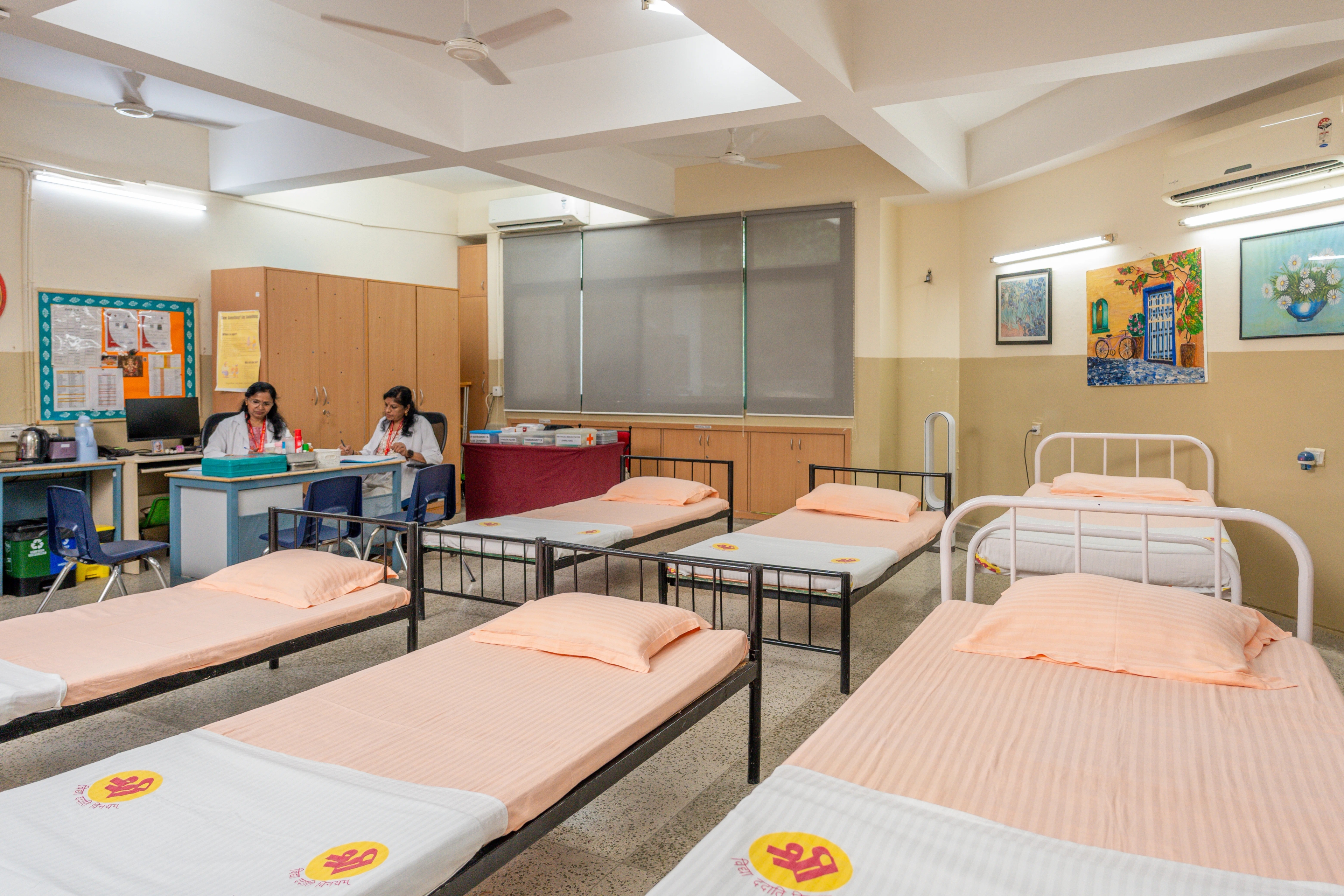 A well-equipped medical room at The Shri Ram School