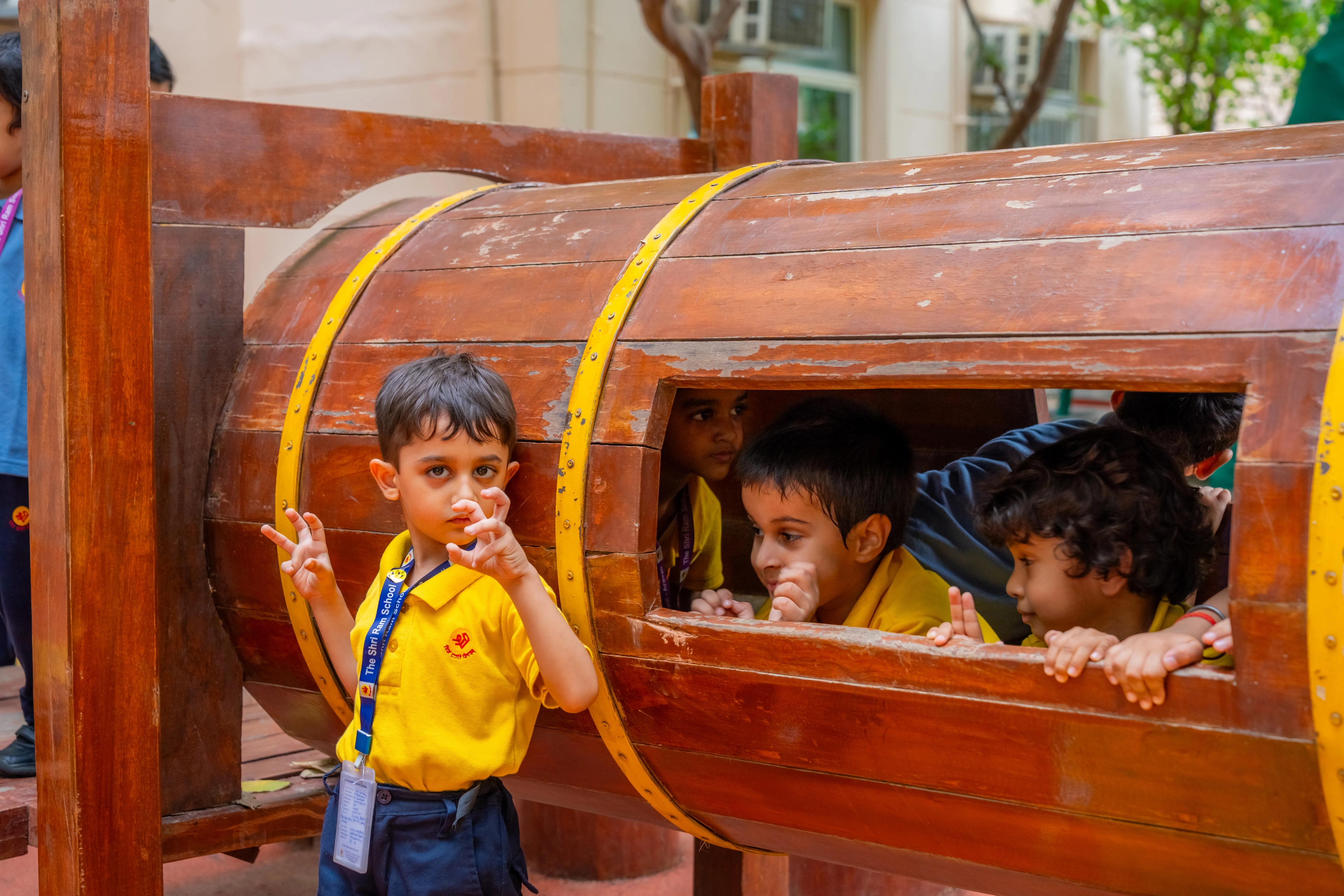 The Shri Ram School auditorium during a school assembly